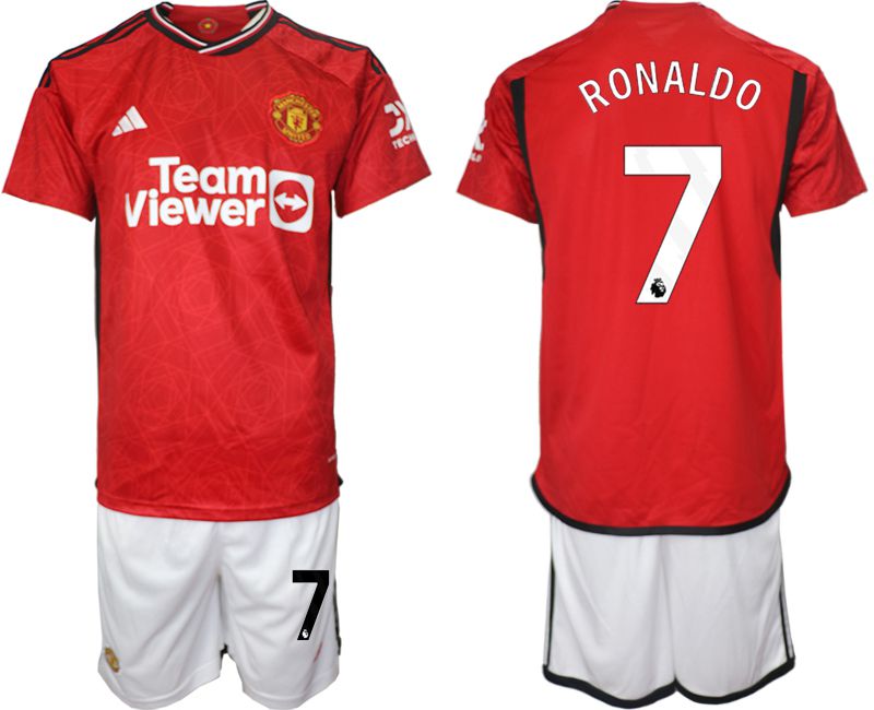 Men 2023-2024 Club Manchester United home red #7 Soccer Jersey